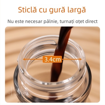 Mini borcănel de oțet, sticlă, calitate alimentară, design elegant pentru sos de soia și oțet pentru uz casnic
