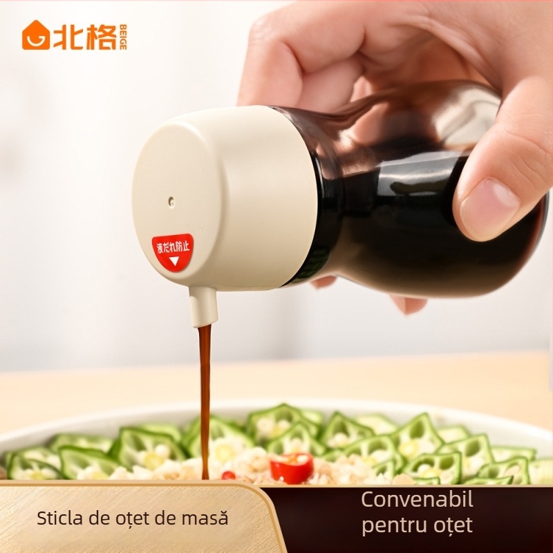 Mini borcănel de oțet, sticlă, calitate alimentară, design elegant pentru sos de soia și oțet pentru uz casnic