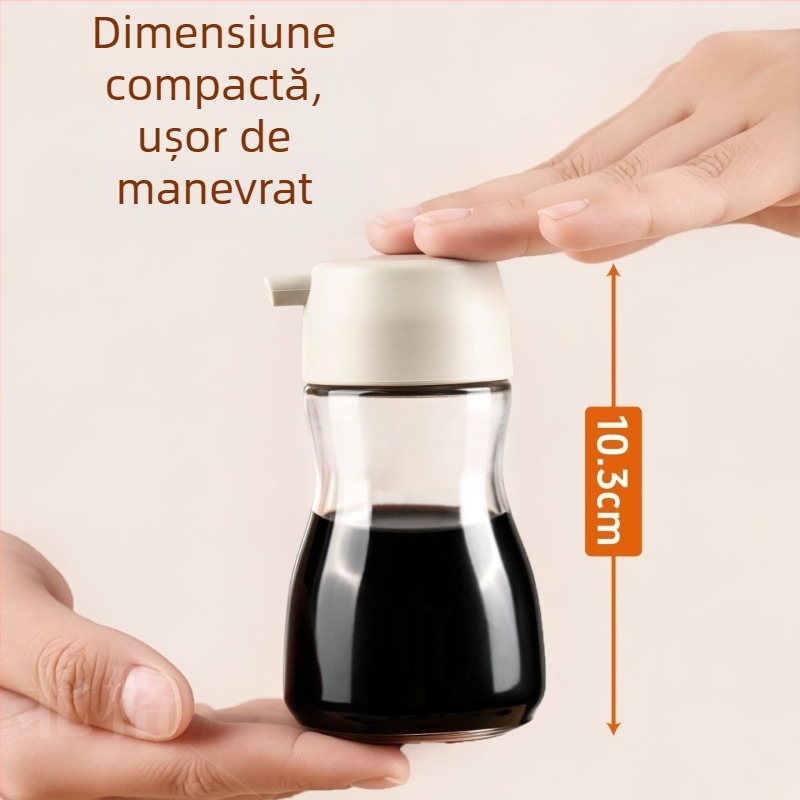 Mini borcănel de oțet, sticlă, calitate alimentară, design elegant pentru sos de soia și oțet pentru uz casnic