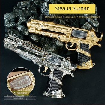 Model metal argintiu de 13 cm, Steaua Surnan – piesă de artă din aliaj pentru jocuri