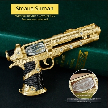 Model metal argintiu de 13 cm, Steaua Surnan – piesă de artă din aliaj pentru jocuri