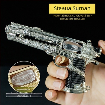 Model metal argintiu de 13 cm, Steaua Surnan – piesă de artă din aliaj pentru jocuri