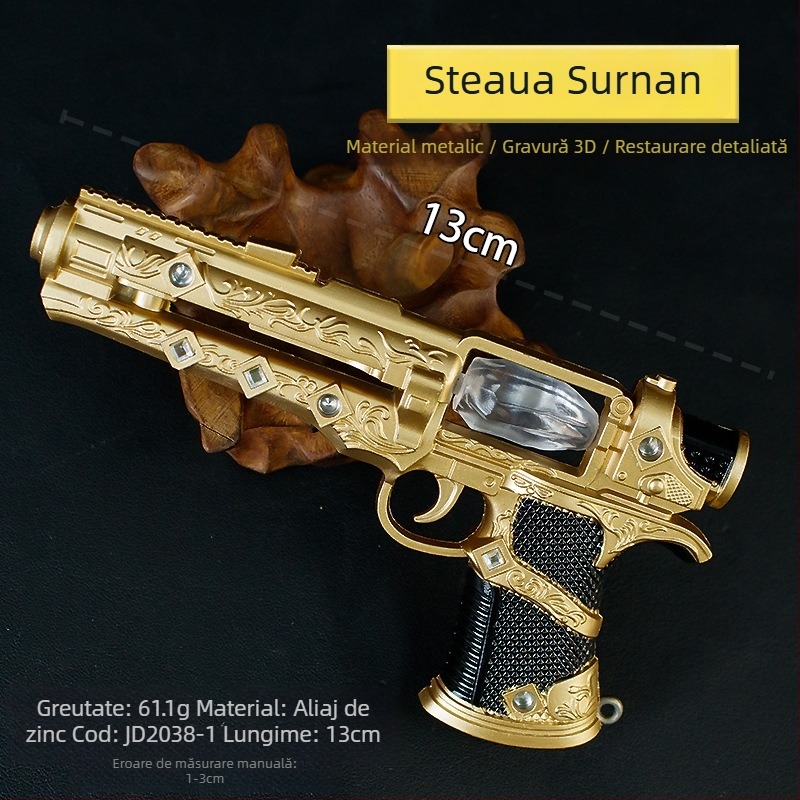 Model metal argintiu de 13 cm, Steaua Surnan – piesă de artă din aliaj pentru jocuri