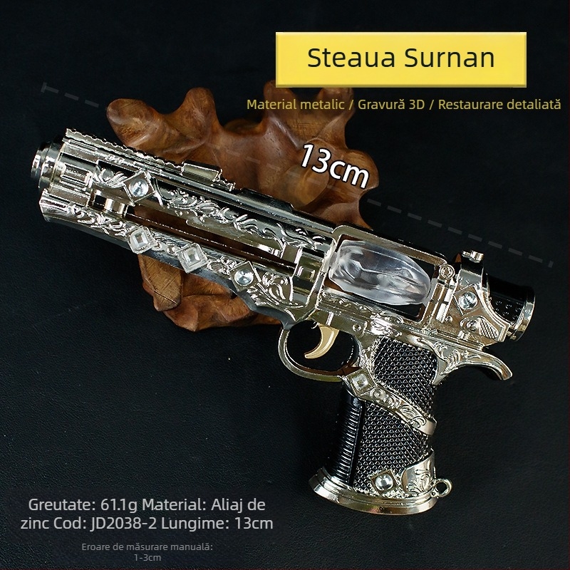 Model metal argintiu de 13 cm, Steaua Surnan – piesă de artă din aliaj pentru jocuri