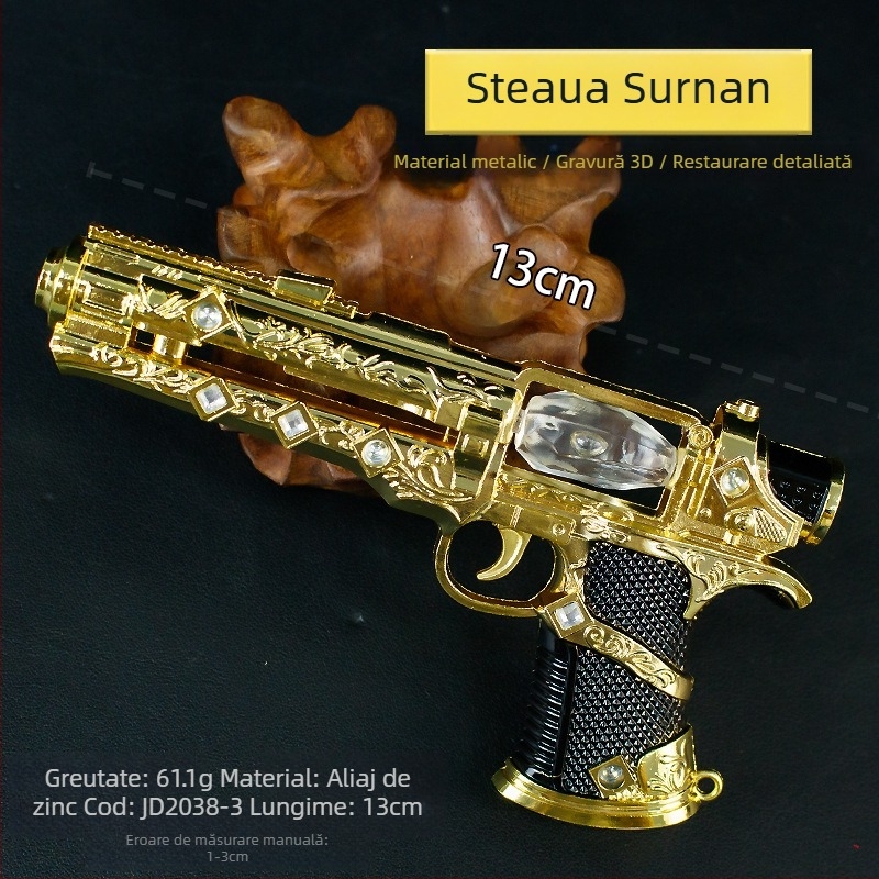 Model metal argintiu de 13 cm, Steaua Surnan – piesă de artă din aliaj pentru jocuri