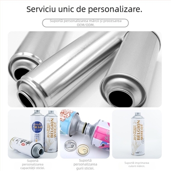 Cutie metalice din tablă 1L, ambalaj rotund mare sigilat, imprimare CMYK