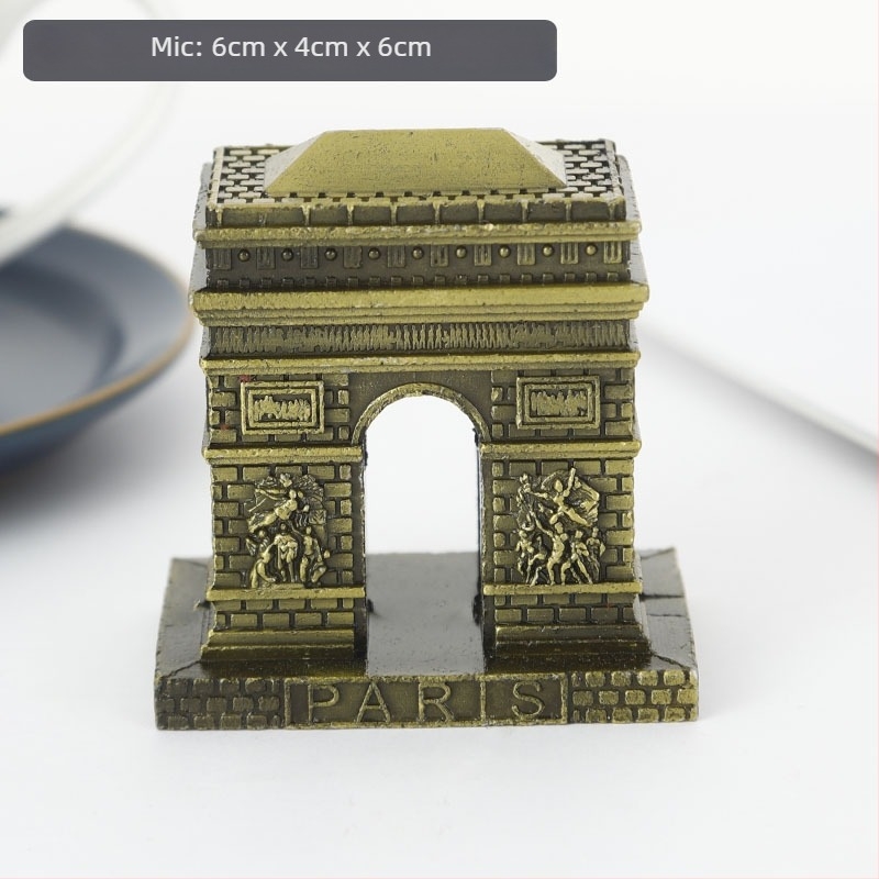 Marele model metalic Arc de Triumf pentru decor interior european retro – suvenir turistic francez