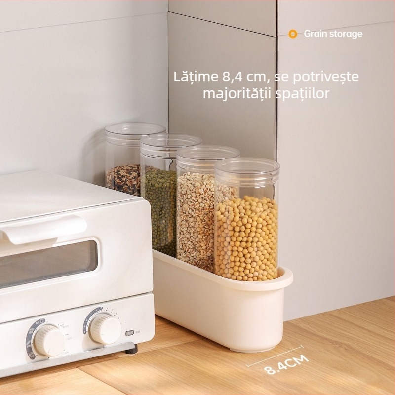Recipient plastic sigilat cu capac PP transparent, alimentar, 300 ml, pentru gustări, bomboane și biscuiți