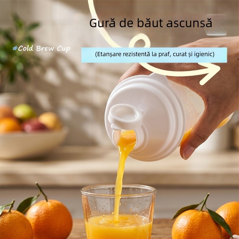 Pahar transparent etanș pentru băuturi și recipient de depozitare a alimentelor, portabil, 300–500 ml, design minimalist, PP