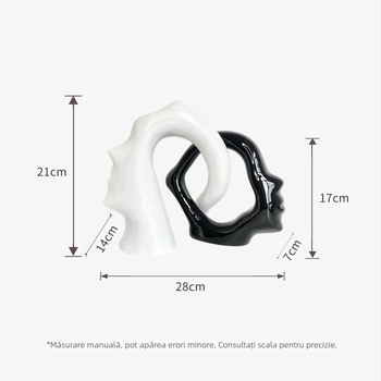 Vază decorativă ceramică nordică, stil modern minimalist, pentru sufragerie