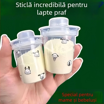 Cutie portabilă pentru pudră de lapte pentru călătorii, recipient mic etanș de stocare împotriva umezelii