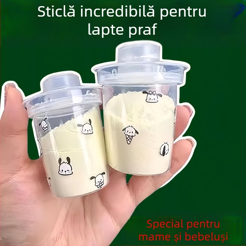 Cutie portabilă pentru pudră de lapte pentru călătorii, recipient mic etanș de stocare împotriva umezelii