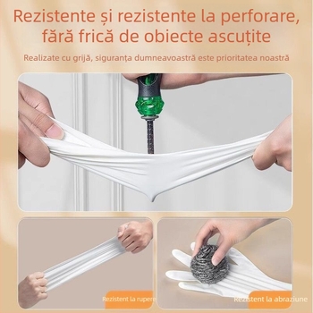 Mănuși de unică folosință din nitril, extra-lungi, 16 inch, grad alimentar, îngroșate, pentru bucătărie și spălat vase, impermeabile