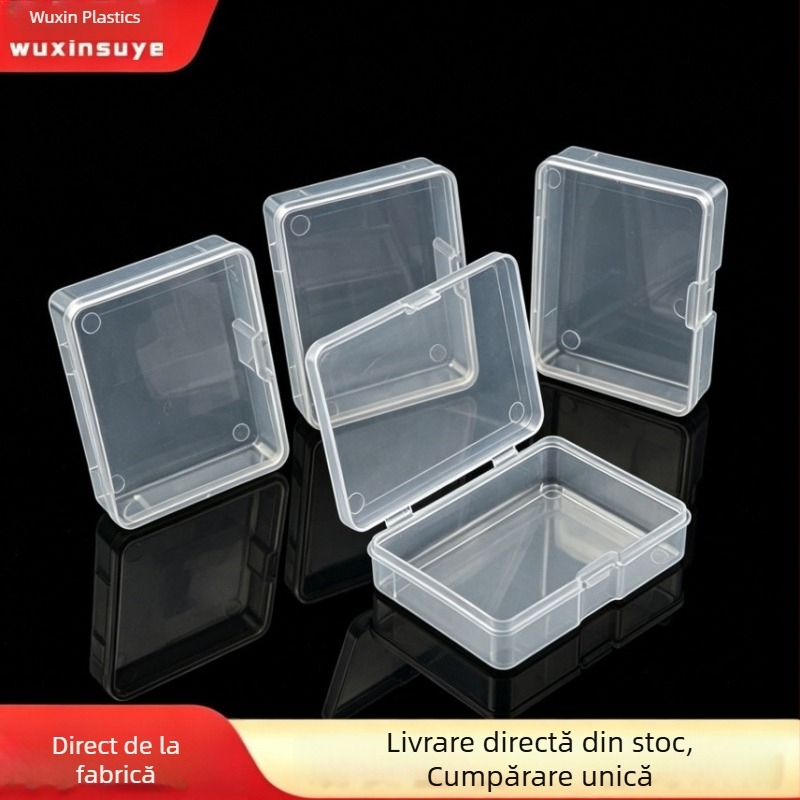 Cutie transparentă de plastic pentru depozitare cu capac, organizator de piese de diferite dimensiuni, cutie de clasificare pentru bijuterii și obiecte mici