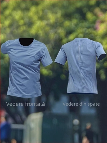 Tricou de alergare pentru bărbați, mânecă scurtă, model vară 2026, croială lejeră, uscare rapidă, antrenament pentru maraton
