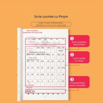 Clasa întâi: citire Pinyin, scrierea cuvintelor, caiet de copiere, dictare, exerciții de ortografie și lectură