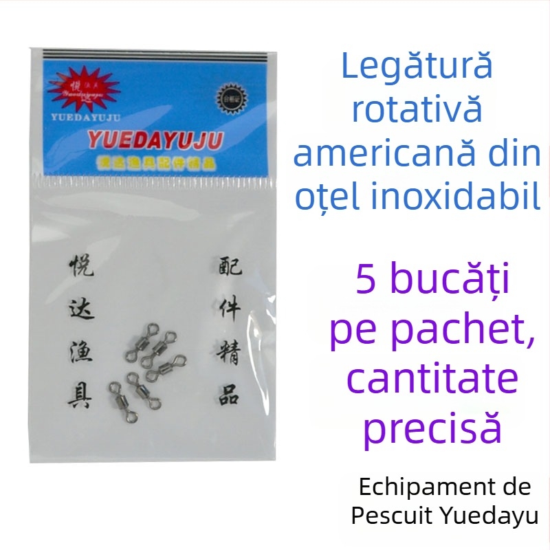 Conector cu inel în formă de opt montat pe placă, stil american, pentru echipamente de pescuit