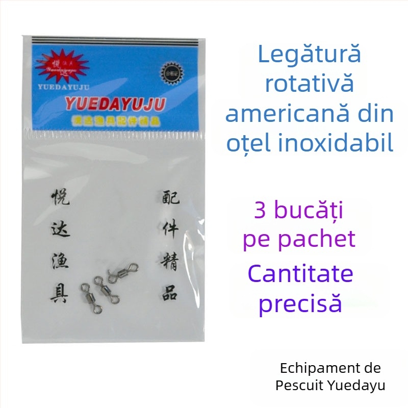 Conector cu inel în formă de opt montat pe placă, stil american, pentru echipamente de pescuit
