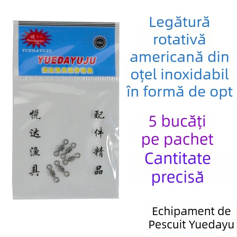 Conector cu inel în formă de opt montat pe placă, stil american, pentru echipamente de pescuit