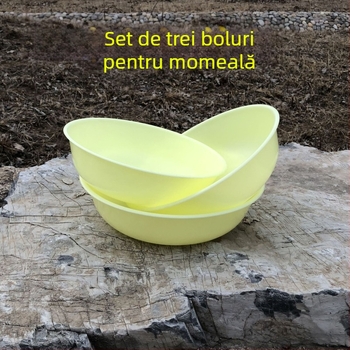 Set de trei recipiente pentru momeli: recipient cu bule, recipient pentru momeli vii și recipient antiaderent pentru momeli; accesorii pescuit.