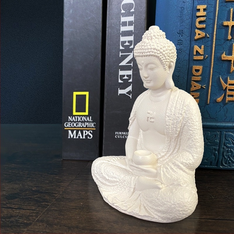 Statuetă Buddha din rășină pentru decor de casă, figură religioasă pentru hol și sufragerie