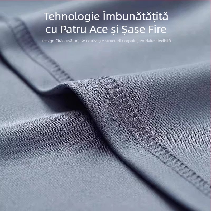 Set sportiv masculin de vară pentru alergare: tricou cu mânecă lungă, uscare rapidă, protecție UV pentru antrenament