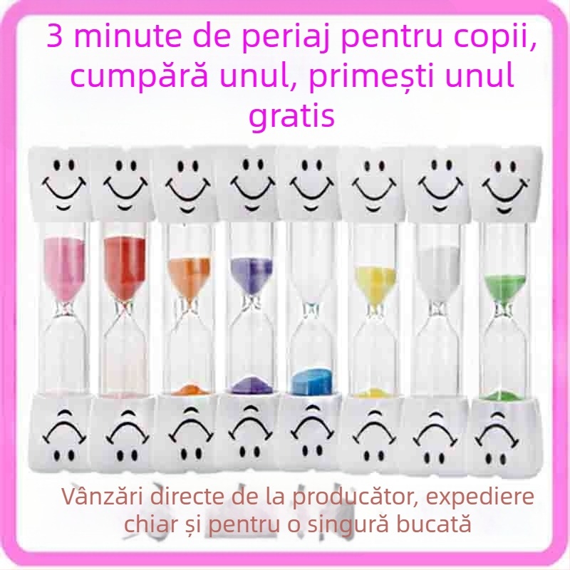 Clepsidră decorativă cu zâmbet, 3 minute pentru spălarea dinților copiilor, decor pentru grădiniță