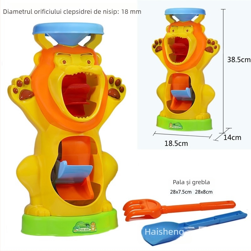 Set mare de jucării pentru nisip Cassia, clepsidră pentru copii, din plastic, jucării de plajă