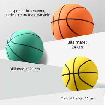 Baschet interior silențios pentru copii, material PU, dimensiuni 18/21/24 cm.