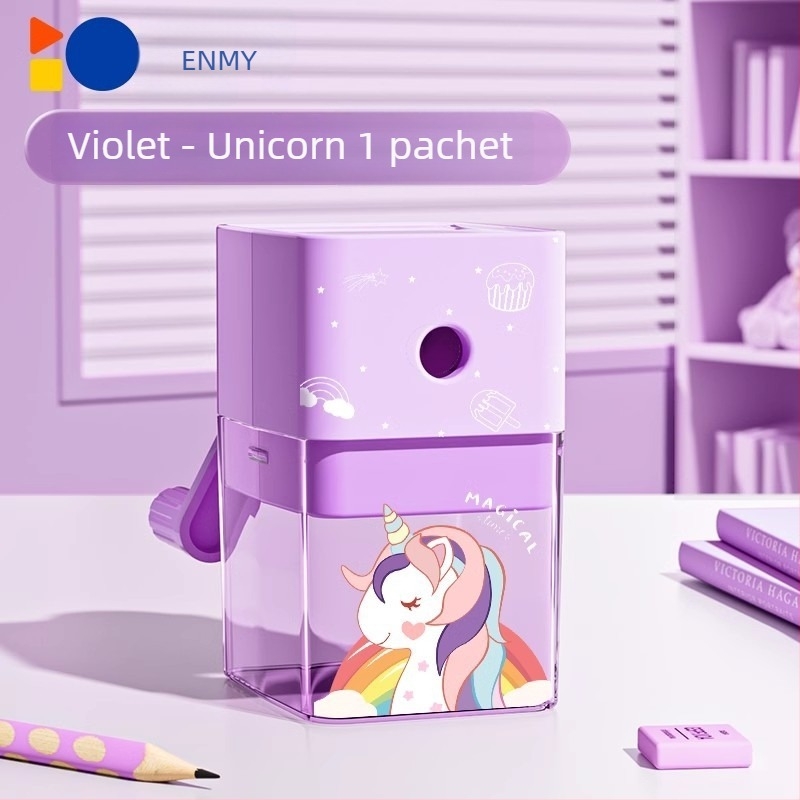 Ascuțitor de creioane manual, compact și portabil pentru grădiniță, modele: dinozaur, astronaut, iepuraș, unicorn