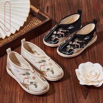 Pantofi din pânză Dengyun pentru băieți – toamnă, broderie jacquard, stil Beijing vechi, pantofi casual din pânză
