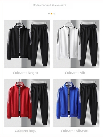 Compleu sport cu trei dungi pentru cupluri, uniformă unisex pentru școală și muncă, imprimare logo disponibilă, pentru mai multe situații