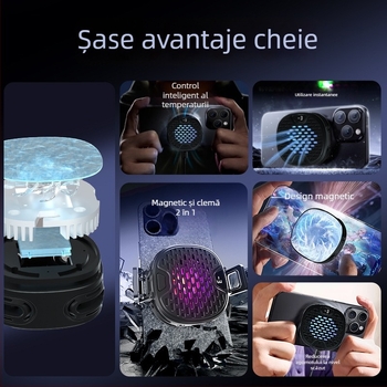 Răcitor magnetic semiconductor pentru telefon, cu răcire prin apă și clemă pe spate pentru overclocking