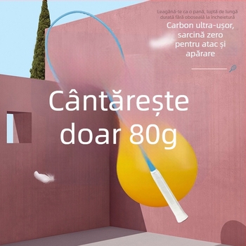Raquetă de badminton ultraușoară cu cadru din carbon într-o singură bucată, 4U, zonă mare de sweet spot, roz cireș delicat și albastru cer clar, personalizare logo