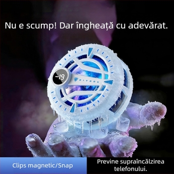 Cooler semiconductor pentru smartphone cu clips magnetic pe spate, control inteligent al temperaturii, reglaj în zece trepte și afișaj digital