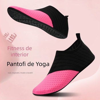 Pantofi de fitness indoor cu talpă moale și covoraș de acupresiune, încălțăminte de antrenament antiderapant pentru aerobic, dans, alergare și yoga pe podea