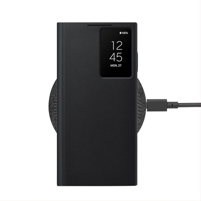 Husă pentru Samsung Galaxy S22 Ultra / S22 Plus / S22 cu fereastră inteligentă și protecție de somn, fără capac rabatabil