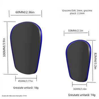 Protecții tibie fotbal - mărime extra mică, design camuflaj, protecții mini pentru antrenament