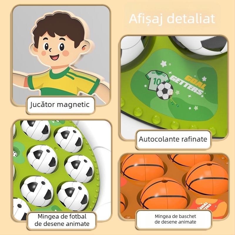 Cupa Mondială 2026 Fotbal și Baschet — Joc de masă competitiv cu disc muzical rotativ pentru copii