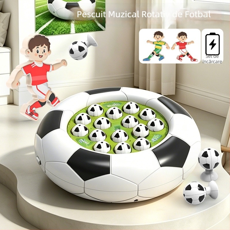 Cupa Mondială 2026 Fotbal și Baschet — Joc de masă competitiv cu disc muzical rotativ pentru copii