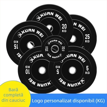 Discuri din cauciuc pentru haltere, 2,5–25 kg, 51 mm diametru interior, antiderapante