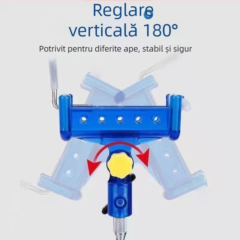 Suport pentru undițe cu blocare automată, suport de sol reglabil, multifuncțional pentru undițe de mână și pescuit marin