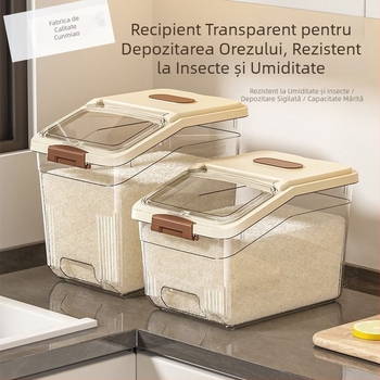Container de depozitare pentru orez și făină, capacitate mare, etanș, rezistent la umezeală și insecte
