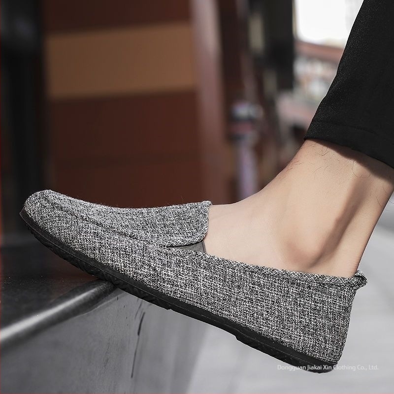 Pantofi de bărbați din pânză, fără șireturi, respirabili, talpă moale, loafers casual pentru condus