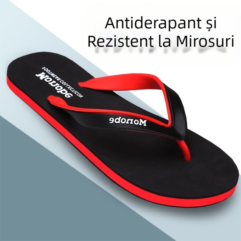 Șlapi de vară pentru bărbați, talpă antiderapantă, stil coreean, sandale moderne de plajă, anti miros