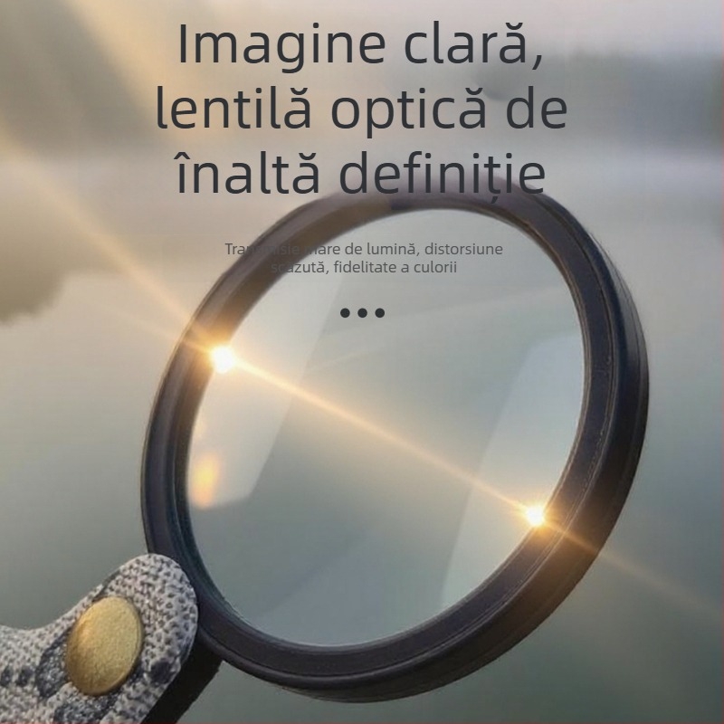 Lupa de mărire pliabilă, 10x, 70 mm, pentru citire la persoane în vârstă, cu lanț și șnur (1072)