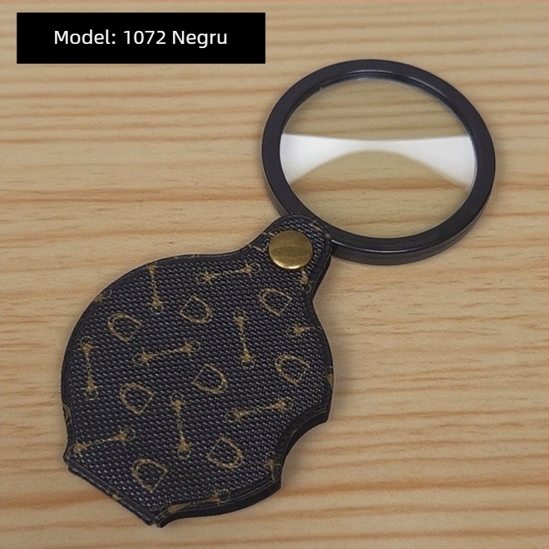 Lupa de mărire pliabilă, 10x, 70 mm, pentru citire la persoane în vârstă, cu lanț și șnur (1072)