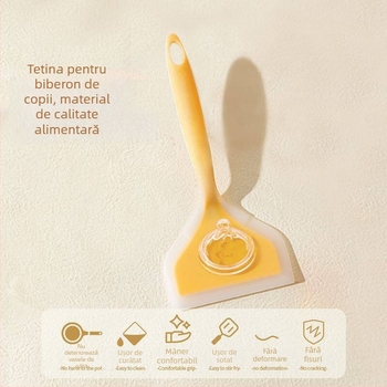 Spatulă din silicon pentru gătit, rezistentă la temperaturi înalte, pentru clătite și tamagoyaki, antiaderent, de calitate alimentară