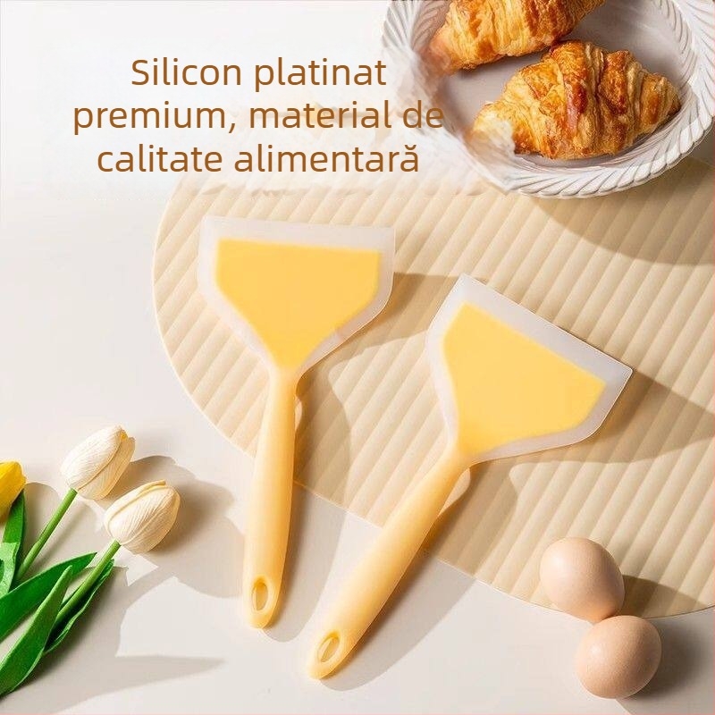 Spatulă din silicon pentru gătit, rezistentă la temperaturi înalte, pentru clătite și tamagoyaki, antiaderent, de calitate alimentară