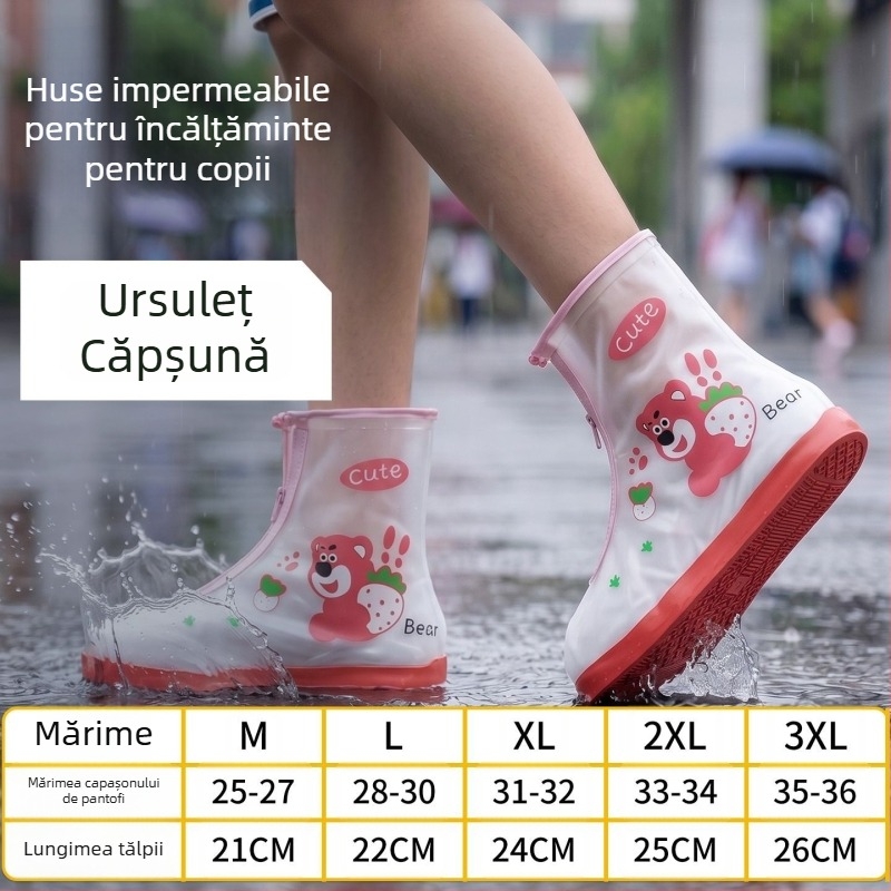 Acoperiri de pantofi pentru ploaie pentru copii, antiderapante, întărite și durabile, impermeabile, pentru băieți și fete